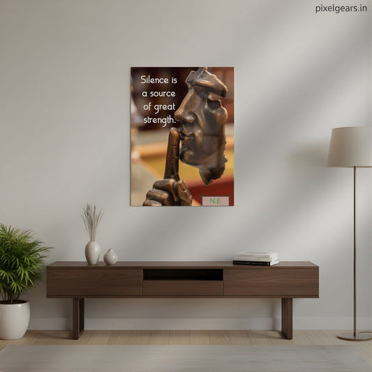 Silence: Great Strength Metal Poster | Aesthetic Pop Art Wall Decor & Painting