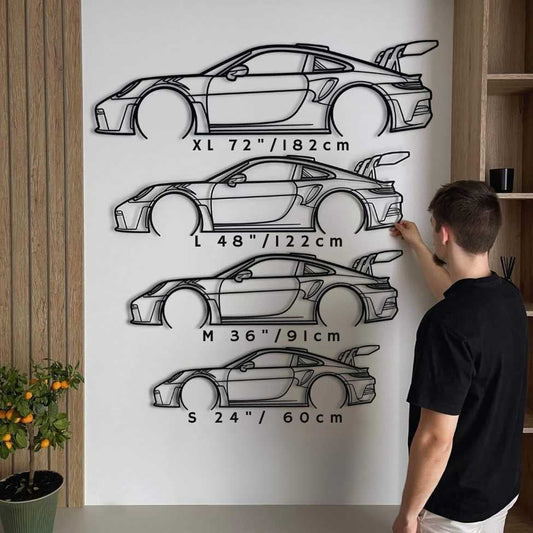 1991 MR2 Metal Car Silhouette Wall Art | Personalized Car Gift For Men - PixelGears