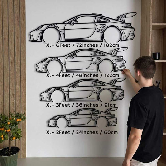 1967 Beetle Metal Car Silhouette Wall Art | Personalized Car Gift For Men - PixelGears