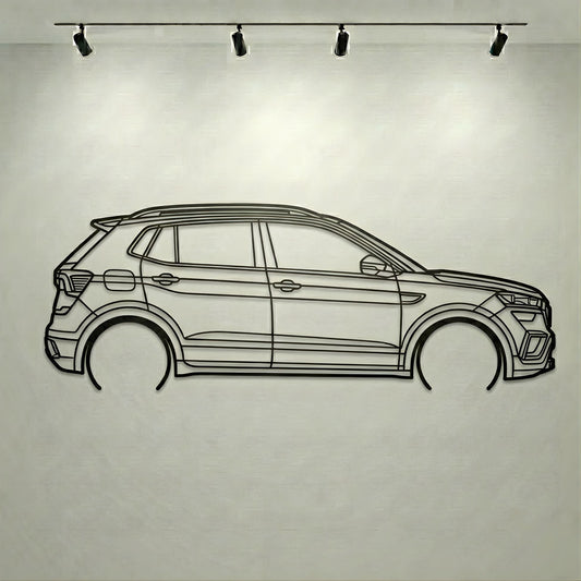 Skoda Kushaq Metal Wall Art Car Silhouette | Personalized Car Gift For Men - PixelGears