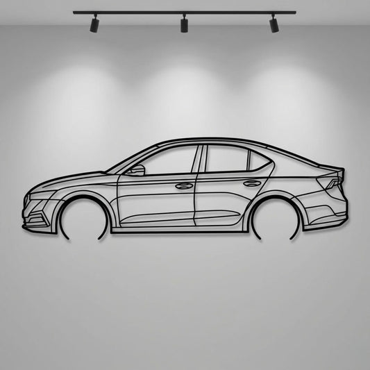 Skoda Octavia Metal Wall Art Car Silhouette | Personalized Car Gift For Men - PixelGears