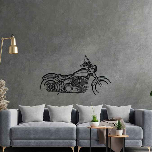 Softail Slim 2015 Metal Wall Art Bike Silhouettes | Wall Decor | Gift For Men - Pixelgears
