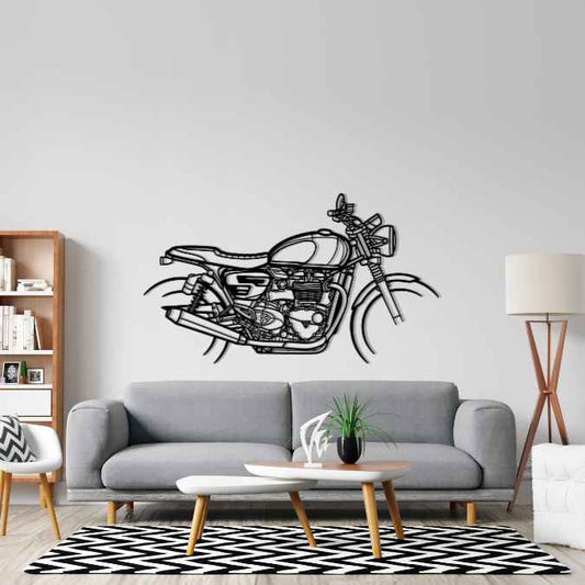 Speed Twin 2019 Metal Wall Art Bike Silhouettes | Wall Decor | Gift For Men - Pixelgears