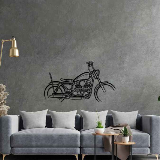 Sportster 1200C 1997 Metal Wall Art Bike Silhouettes | Wall Decor | Gift For Men - Pixelgears