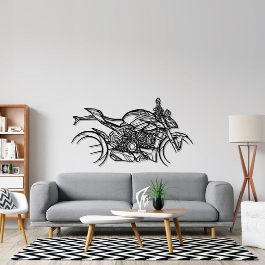 Street Fighter V4S 2022 Metal Wall Art Bike Silhouettes | Wall Decor | Gift For Men - Pixelgears