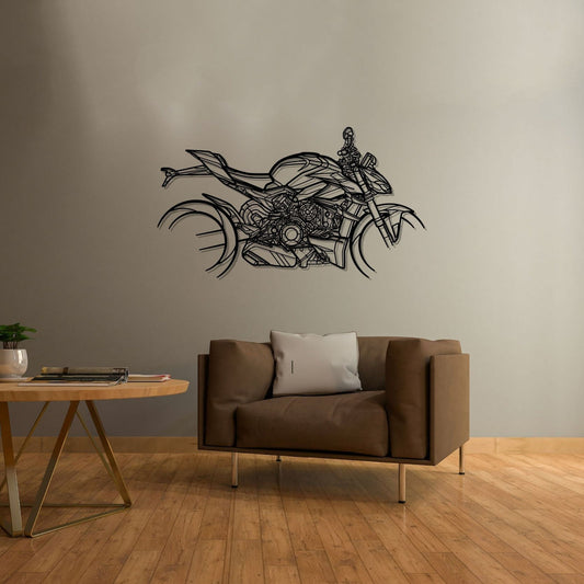 Street Fighter V4S 2022 Metal Wall Art Bike Silhouettes | Wall Decor | Gift For Men - Pixelgears