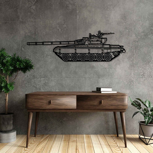 T-72 M1 Silhouette  Metal Gun Silhouette Wall Art