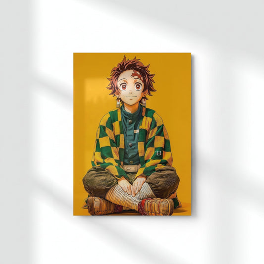 Tanjiro Kamado Aesthetic Metal Poster | Aesthetic Pop Art Wall Decor & Painting