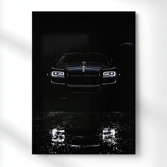 The Ghost's Dark Reflection Metal Poster | Aesthetic Pop Art Wall Decor & Painting