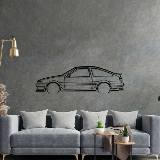 Toyota AE86 Metal Wall Art Car Silhouette | Personalized Car Gift For Men - PixelGears