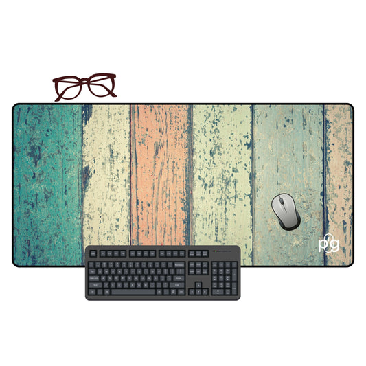Turquoise Beach White Wash Wood - XXL and XXXXL Mouse Pad - PixelGears