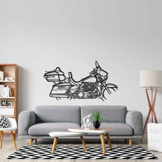 Ultra Glide Metal Wall Art Bike Silhouettes | Wall Decor | Gift For Men - Pixelgears