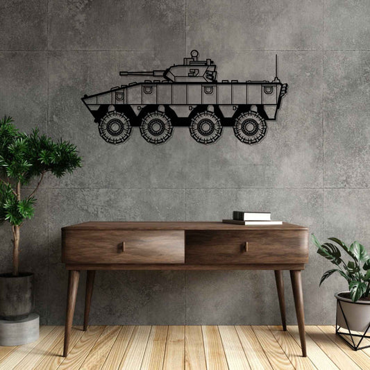 VBCI Silhouette   Metal Gun Silhouette Wall Art