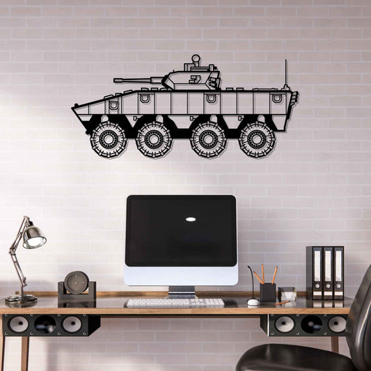VBCI Silhouette   Metal Gun Silhouette Wall Art