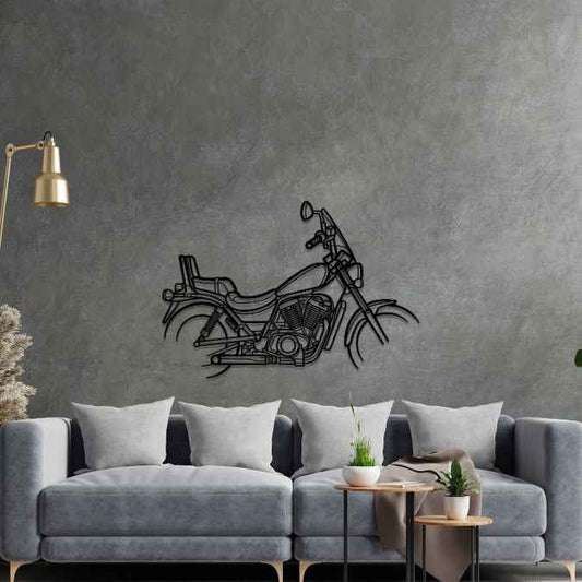 VS 750 Intruder 1989 Silhouette Metal Wall Art Bike Silhouettes | Wall Decor | Gift For Men - Pixelgears