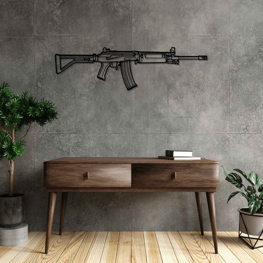 Vektor R4 1988 Silhouette  Metal Gun Silhouette Wall Art