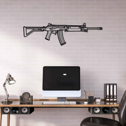 Vektor R4 1988 Silhouette  Metal Gun Silhouette Wall Art