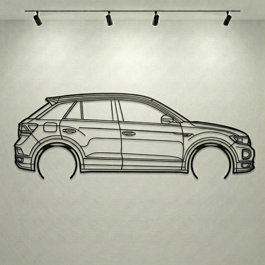 Volkswagen T-Roc Metal Wall Art Car Silhouette | Personalized Car Gift For Men - PixelGears