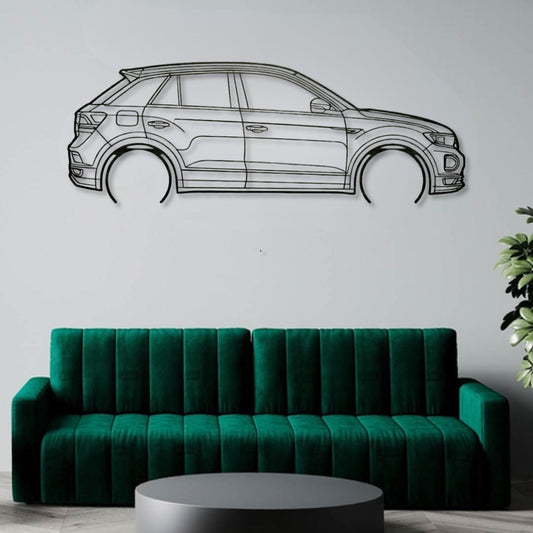 Volkswagen Taigun Metal Wall Art Car Silhouette | Personalized Car Gift For Men - PixelGears