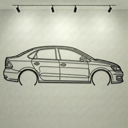 Volkswagen Vento Metal Wall Art Car Silhouette | Personalized Car Gift For Men - PixelGears