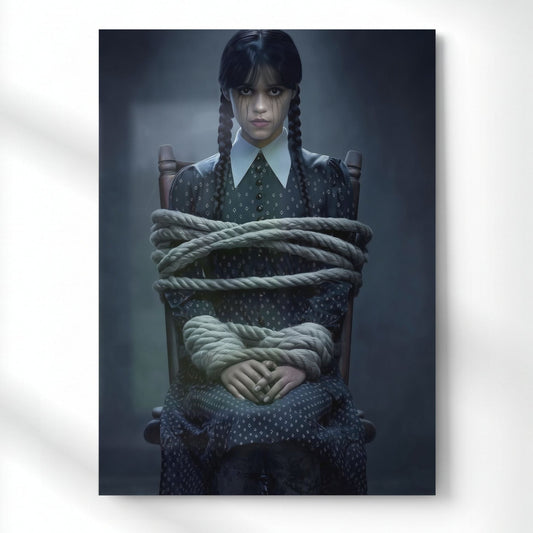 Wednesday Addams Iconic Metal Poster | Aesthetic Pop Art Wall Decor & Painting