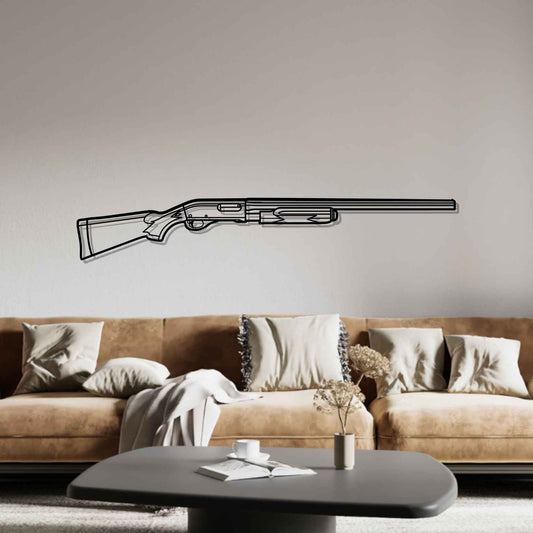 Wingmaster Shotgun Silhouette Metal Gun Silhouette Wall Art