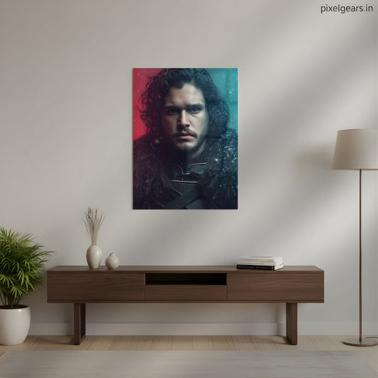 Winter Warrior John Snow Cinematic Metal Poster | Aesthetic Pop Art Wall Decor & Painting