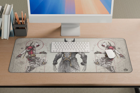 Wolverine & Dual Deadpools Tech Art - XXL and XXXXL Mouse Pad - PixelGears