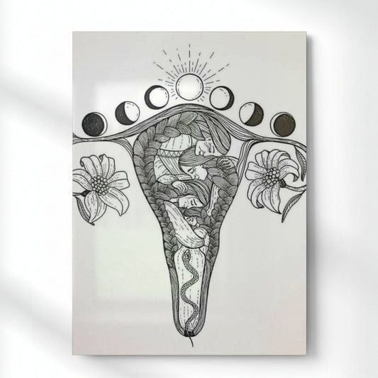 Womb of Creation Portal  Metal Poster | Aesthetic Pop Art Wall Decor & Painting