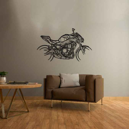Z650 2023 Metal Wall Art Bike Silhouettes | Wall Decor | Gift For Men - Pixelgears