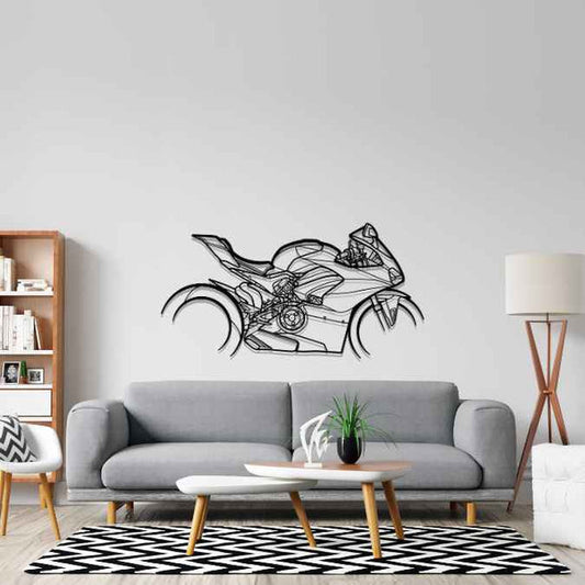 anigale V4 S BG 2018 Silhouette   Metal Bike Silhouettes | Wall Decor | Gift For Men - Pixelgears