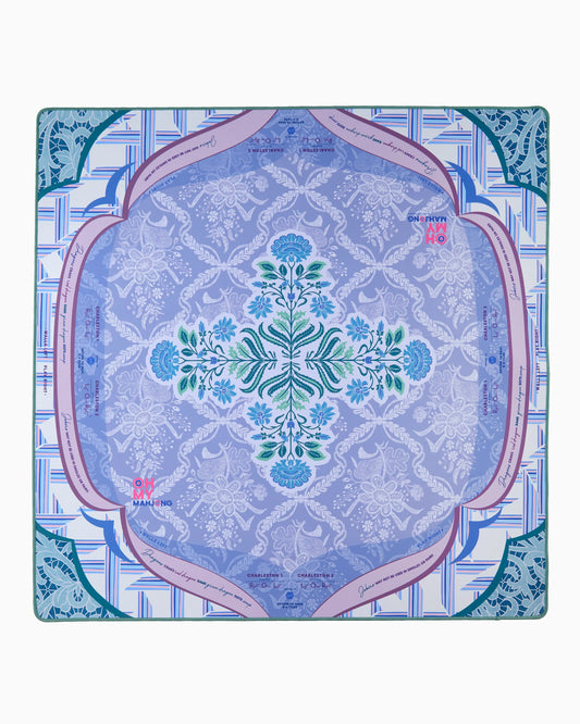 Bluebell Royale Mahjong Mat – 33 × 33 Inch Mahjong Game Mat