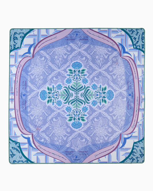 Bluebell Heirloom Mahjong Mat – 33×33 Inch Mahjong Game Mat