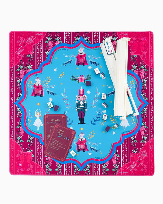 Nutcracker Royale Mahjong Mat – 33 × 33 Inch Mahjong Game Mat