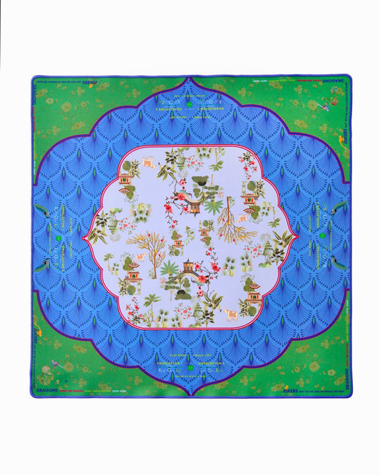 Jade Pagoda Mahjong Mat – 33×33 Inch Mahjong Game Mat