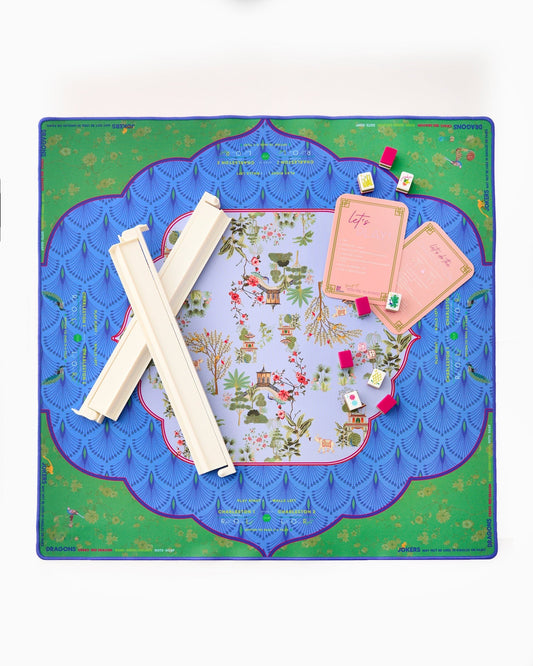 Jade Pagoda Mahjong Mat – 33×33 Inch Mahjong Game Mat