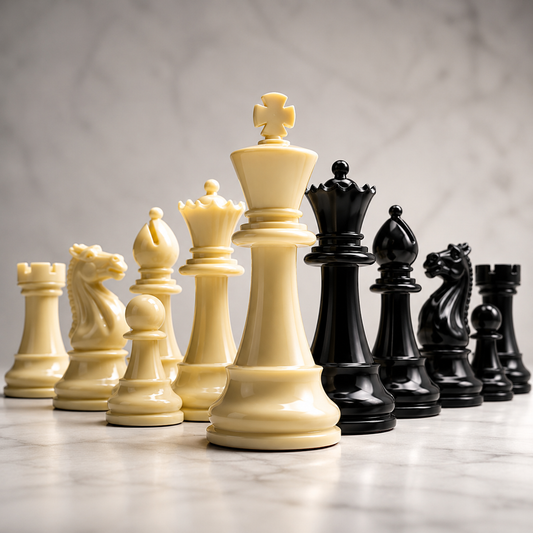 Premium Chess Pieces Set – 3.75" King with Velvet Base | Includes 2 Extra Queens
