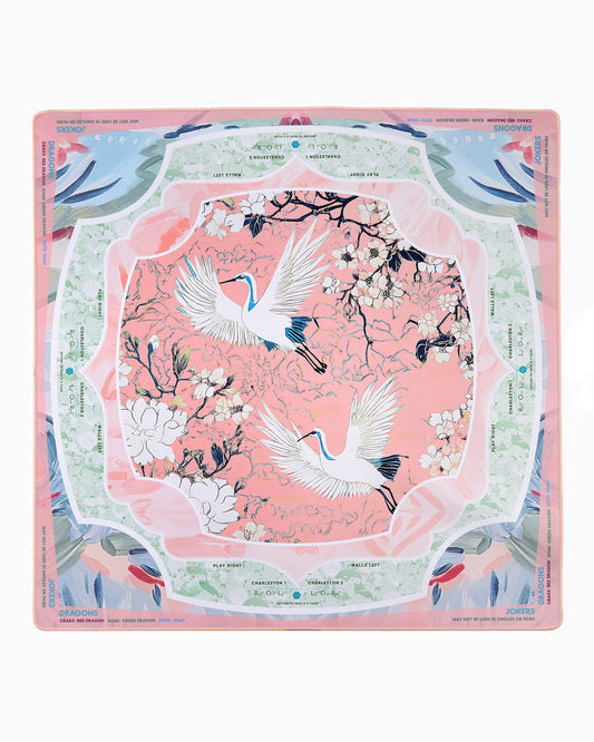 Sakura Sky Mahjong Mat – 33×33 Inch Mahjong Game Mat