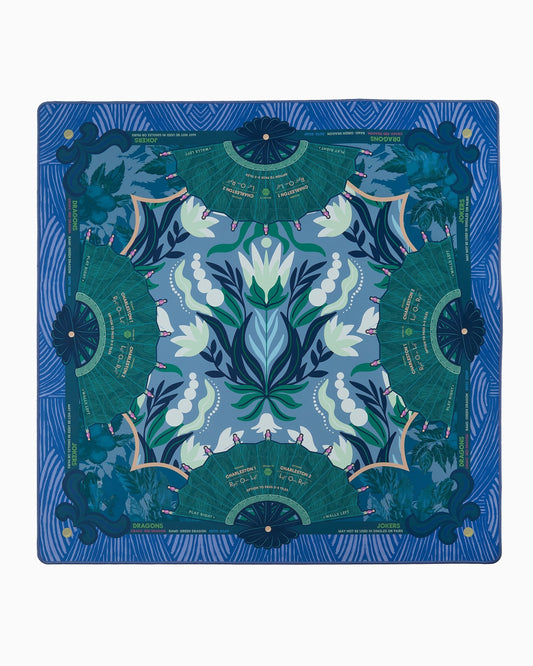 Midnight Fan Mahjong Mat – 33×33 Inch Mahjong Game Mat