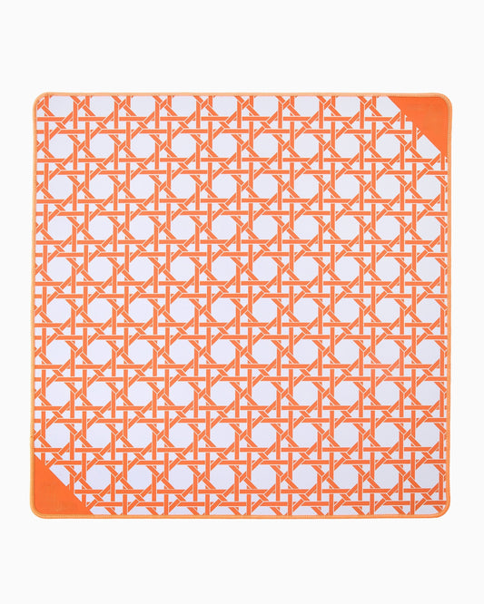 Tangerine Weave Mahjong Mat – 33×33 Inch Mahjong Game Mat