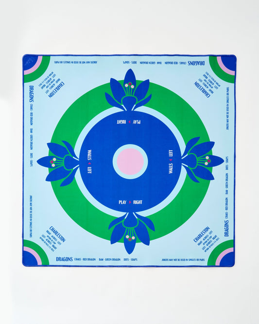 Preppy Royale Mahjong Mat – 33×33 Inch Mahjong Game Mat