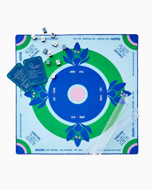 Preppy Royale Mahjong Mat – 33×33 Inch Mahjong Game Mat