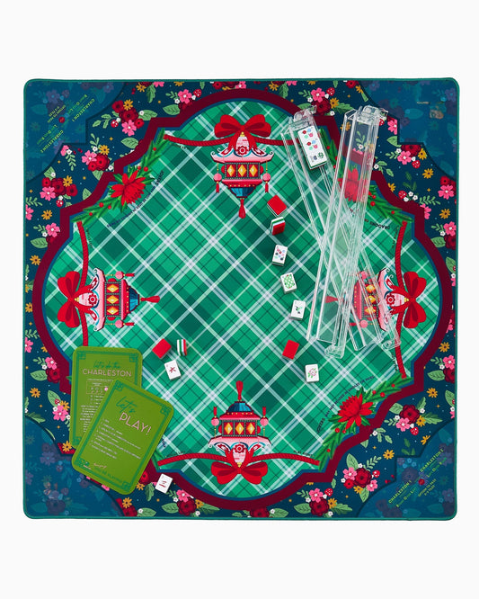 Evergreen Noel Mahjong Mat – 33×33 Inch Mahjong Game Mat
